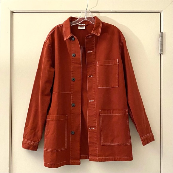 Urban Outfitters / BDG Burgundy Chore Utility Jacket - Picture 2 of 4